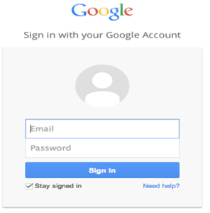 Google Sign In Page