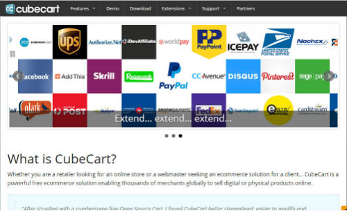CubeCart - best free shopping cart software